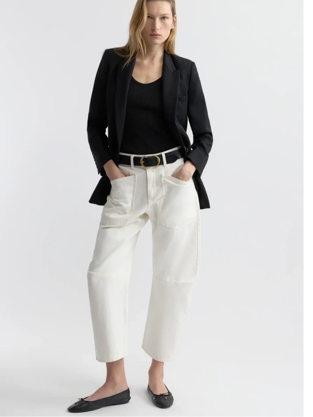 Nili Lotan Shon Jeans Cotton Cream Size 31 - Picture 14 of 14